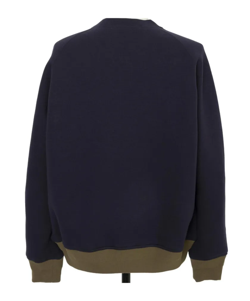 Panelled Zip-Fastening Sweater