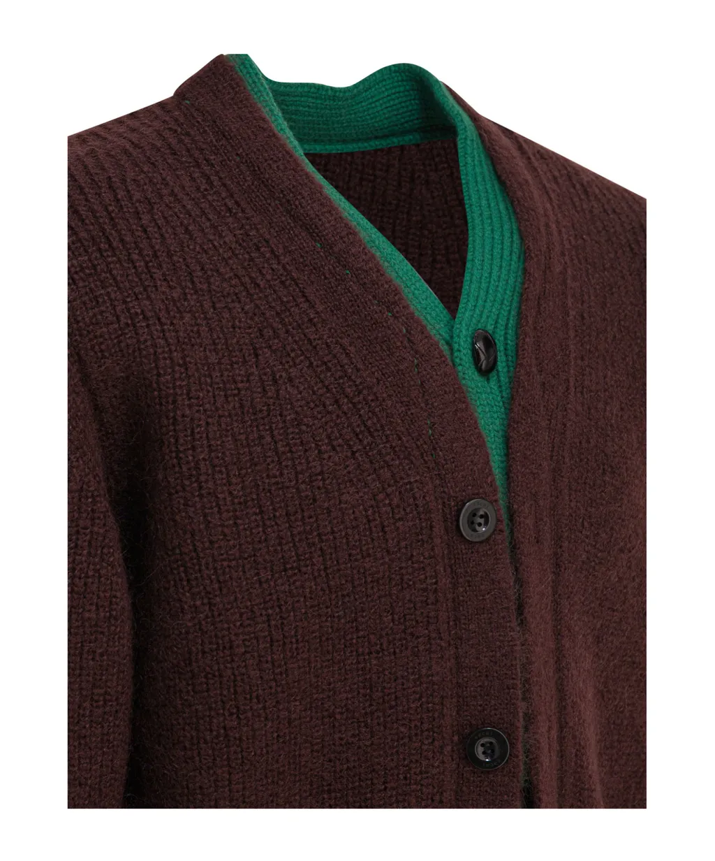 Layered Effect Knitted Cardigan