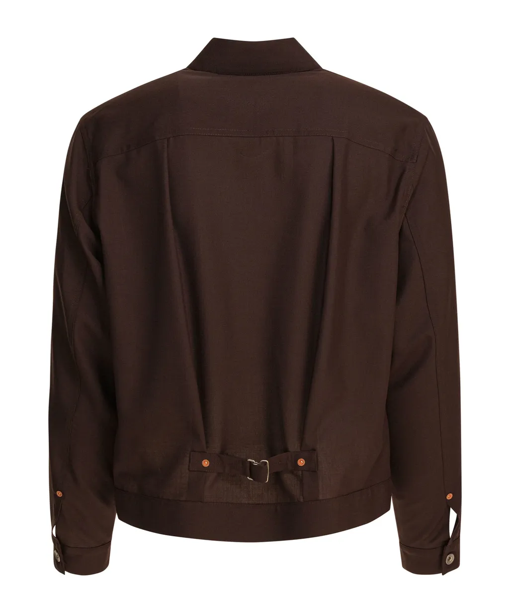 Buttoned Straight Hem Jacket