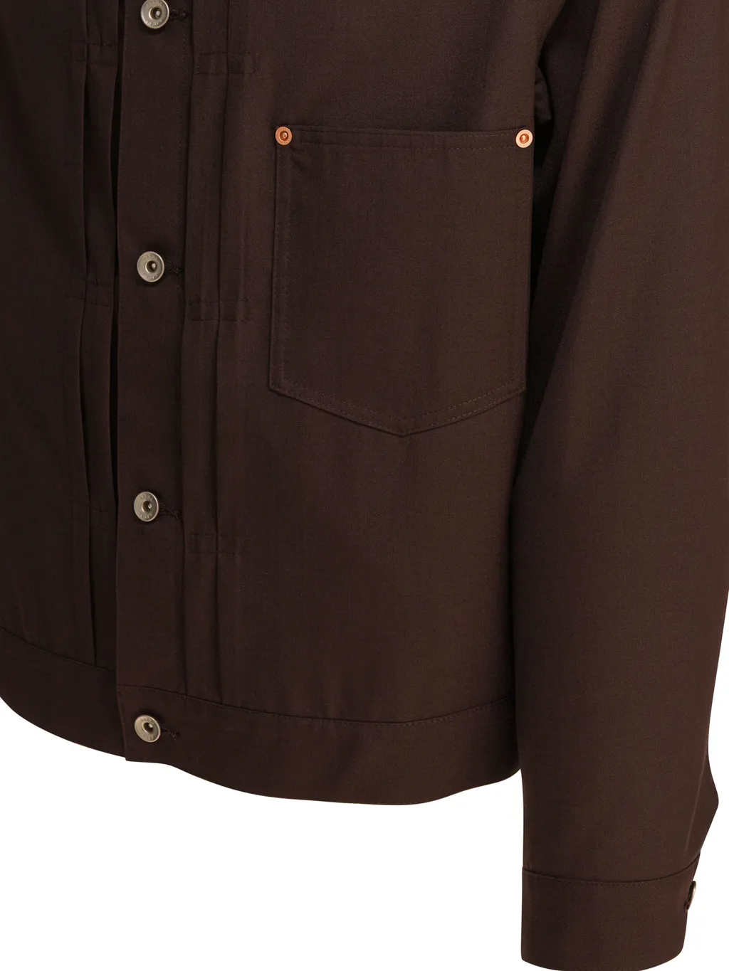 Buttoned Straight Hem Jacket