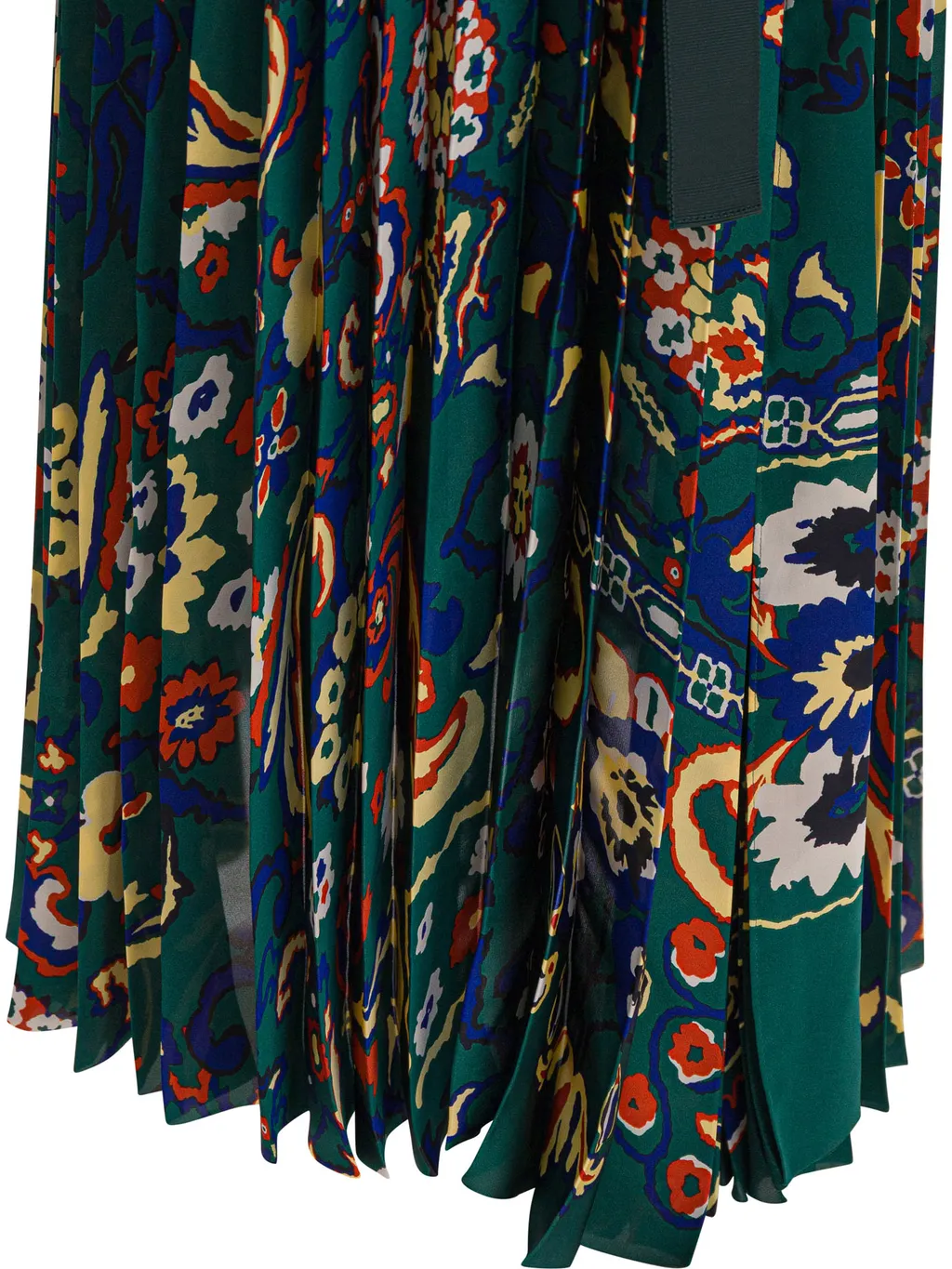 Pleated Floral Print Skirt