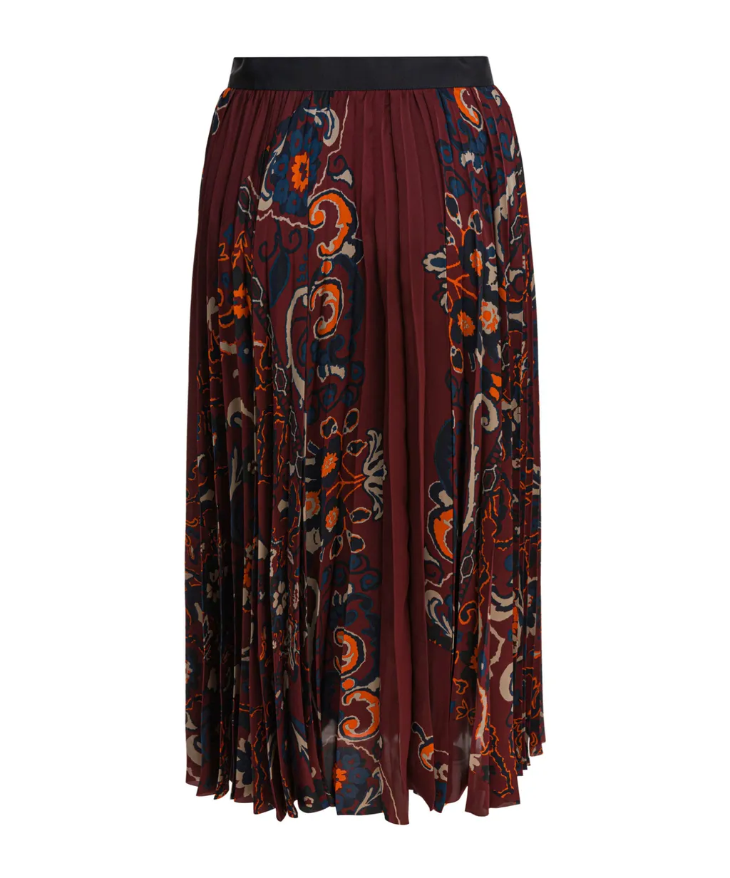 Printed Pleated Skirt
