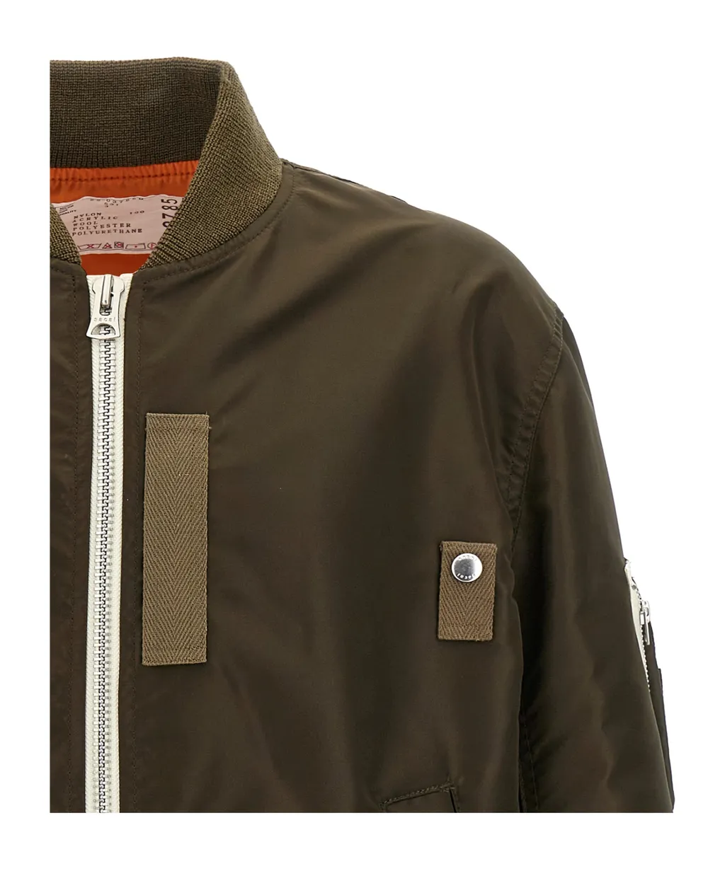 Drawstring-Waist Bomber Jacket