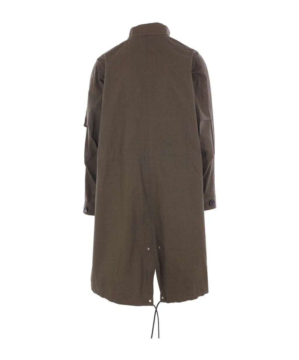 High-Neck Drawstring Parka