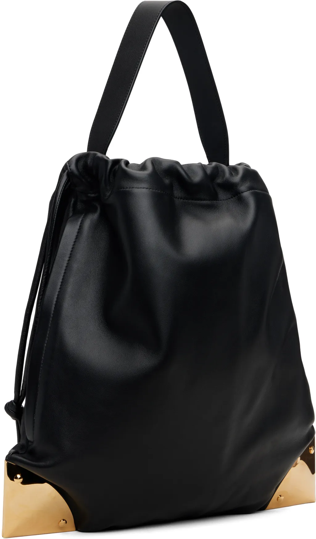 Corner Metal Drawstring Shoulder Bag