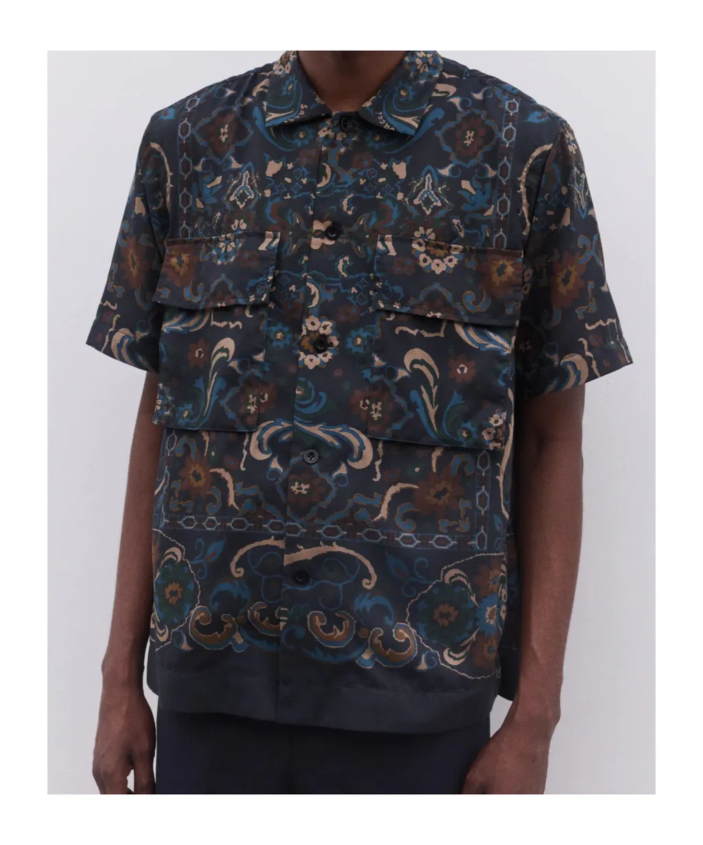 Paisley-Pattern Pocket Shirt