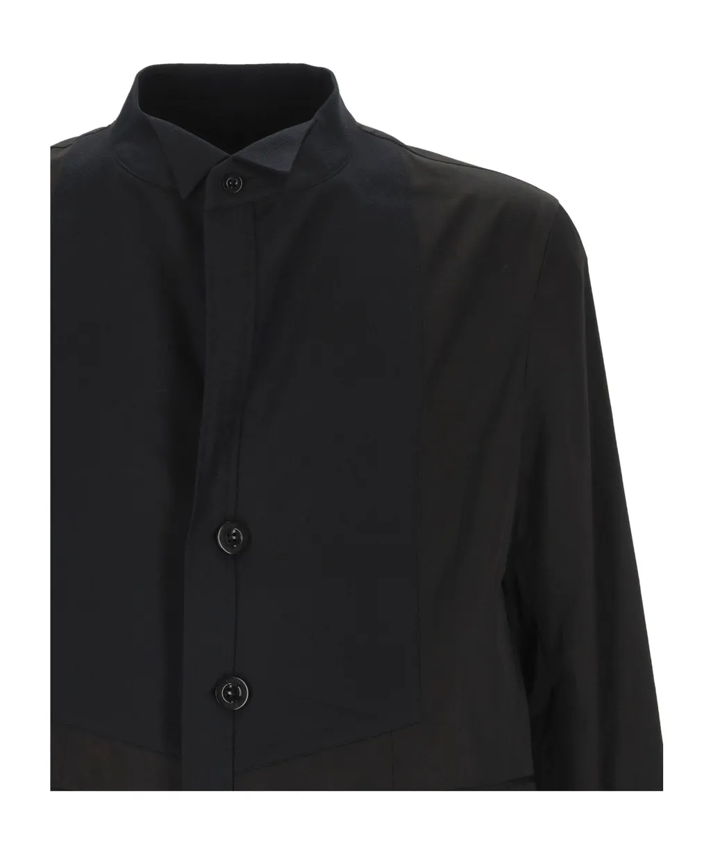 Single-Breasted Poplin Jacket