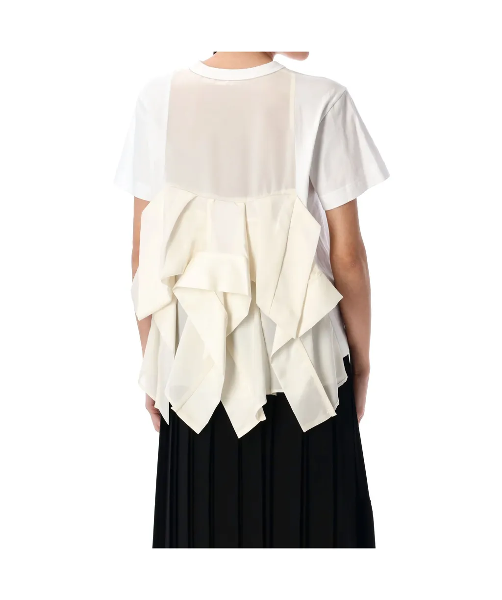 Ruffled Crewneck T-Shirt