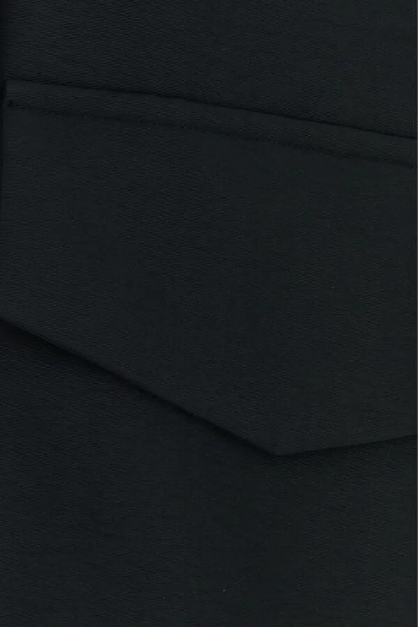 Pocket-Detailed Velvet Panel Jacket