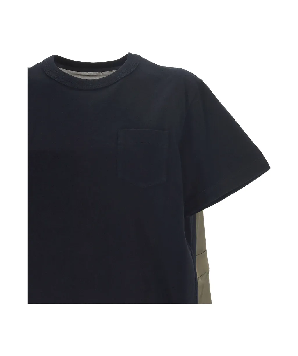 Semi-Sheer Panelled T-Shirt