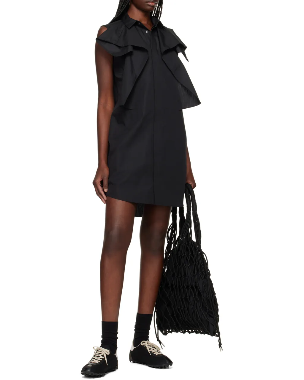 Ruffle-Detail Shirt Dress