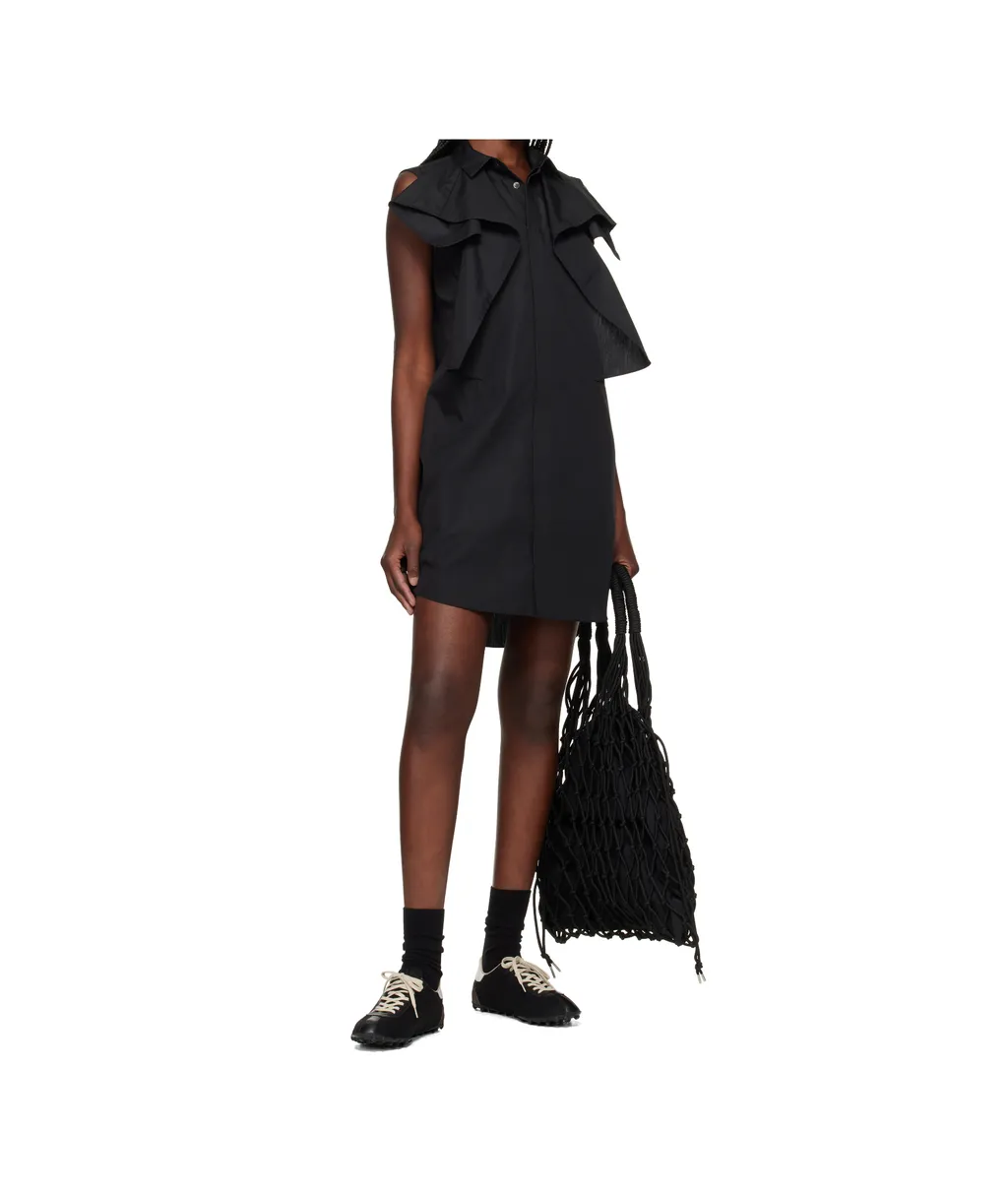 Ruffle-Detail Shirt Dress