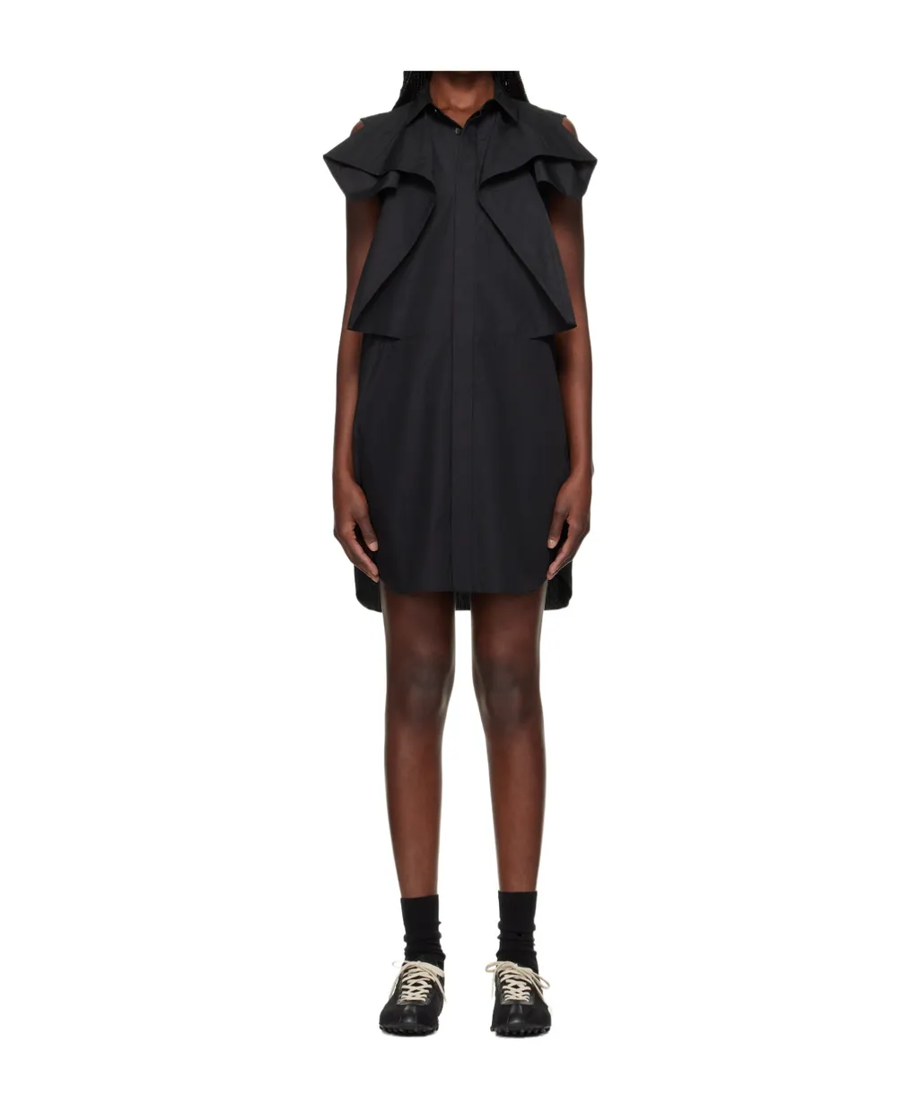 Ruffle-Detail Shirt Dress