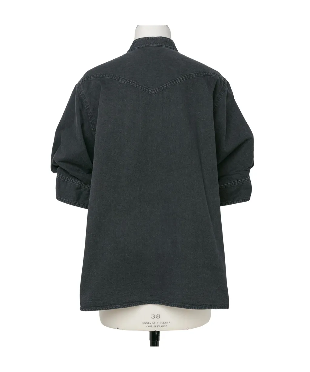Knitted-Panel Blouse