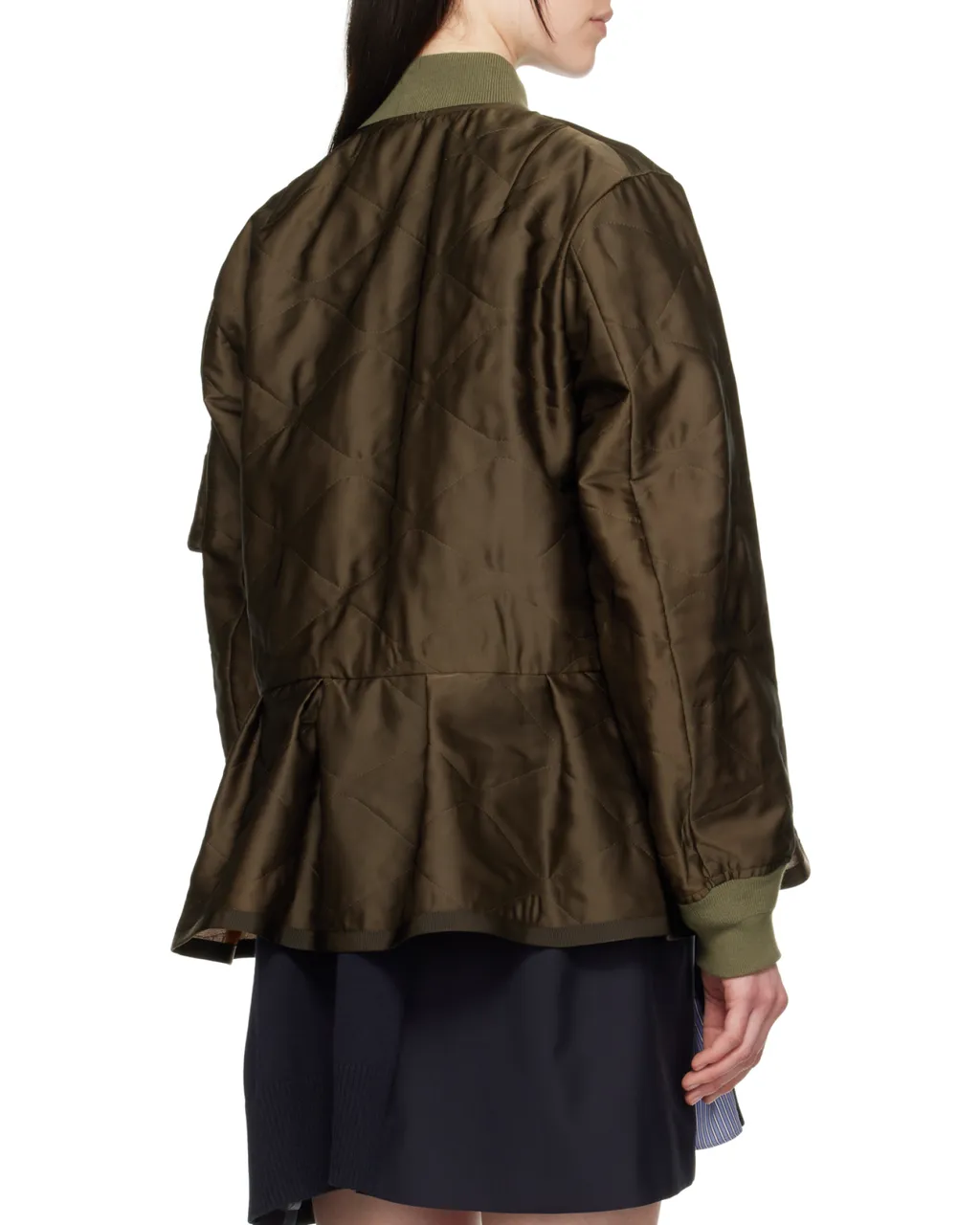 Pleated Bomber Jacket