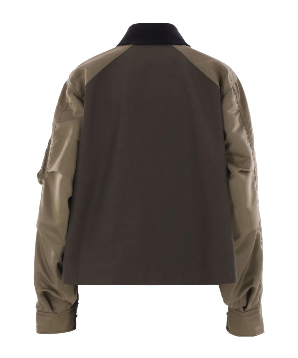 Concealed Fastened Cropped Jacket
