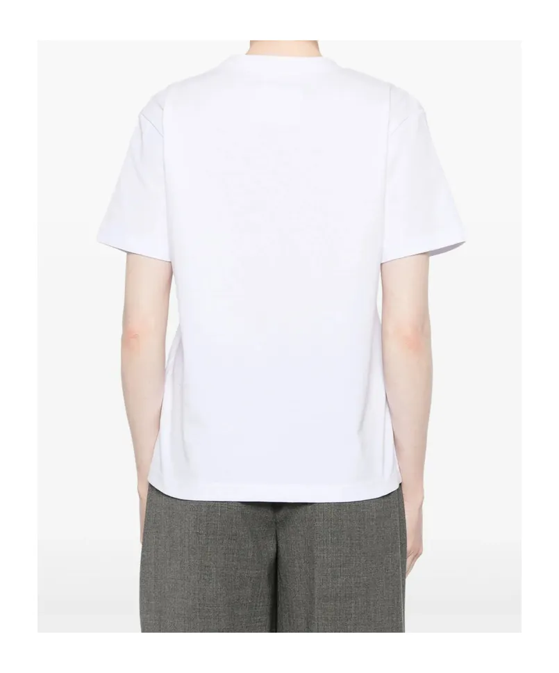 Flocked-Slogan T-Shirt