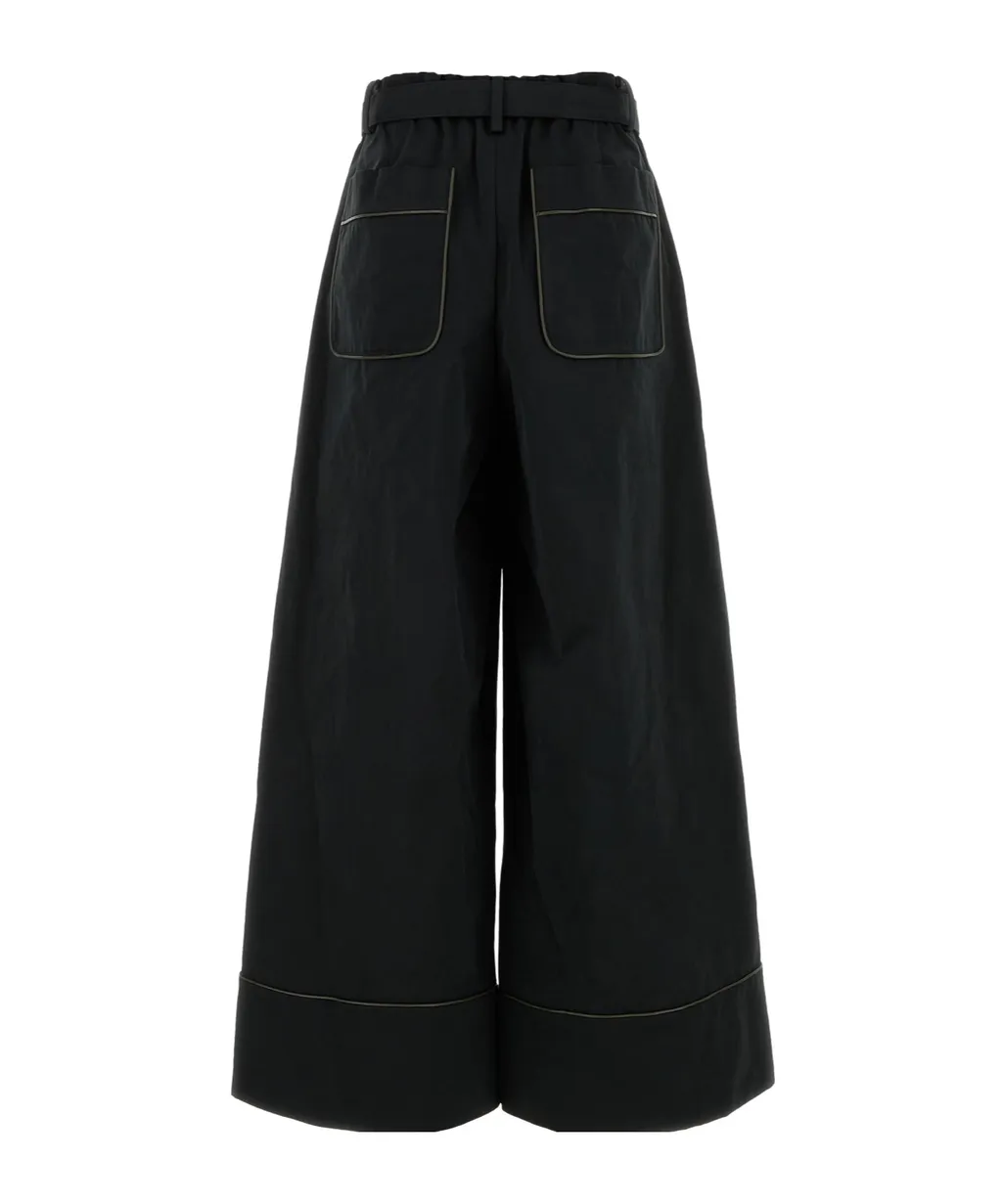 Belted Wide Leg Pants
