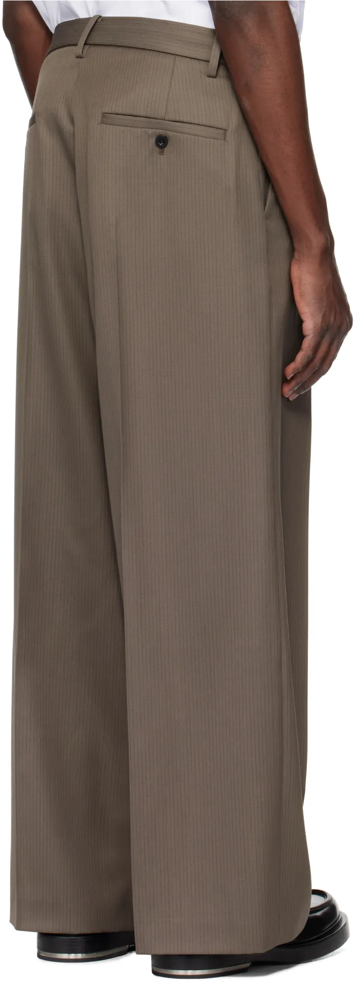 Belt Wool Loop Casual Pants