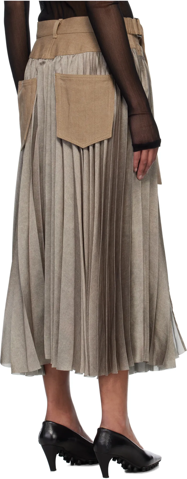 Pleated Midi Skirt
