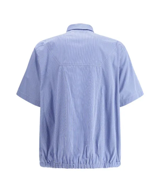 Striped Short-Sleeved Poplin Shirt