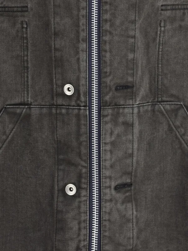 Zipped Denim Hoodie