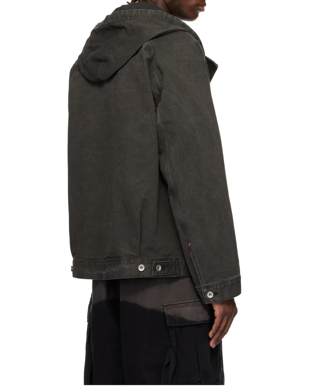 Zipped Denim Hoodie