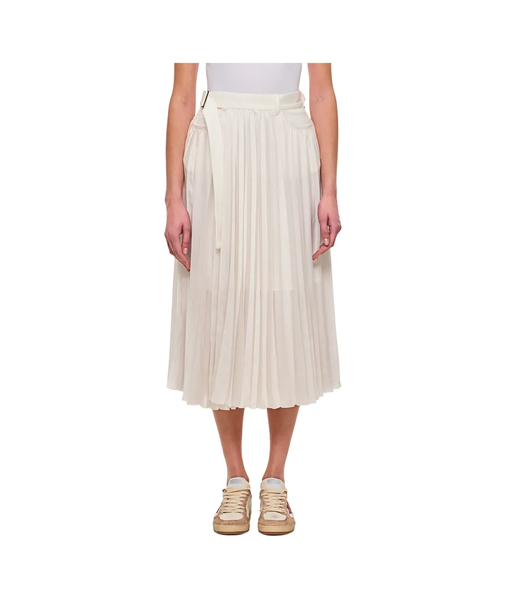Pleated Midi Skirt