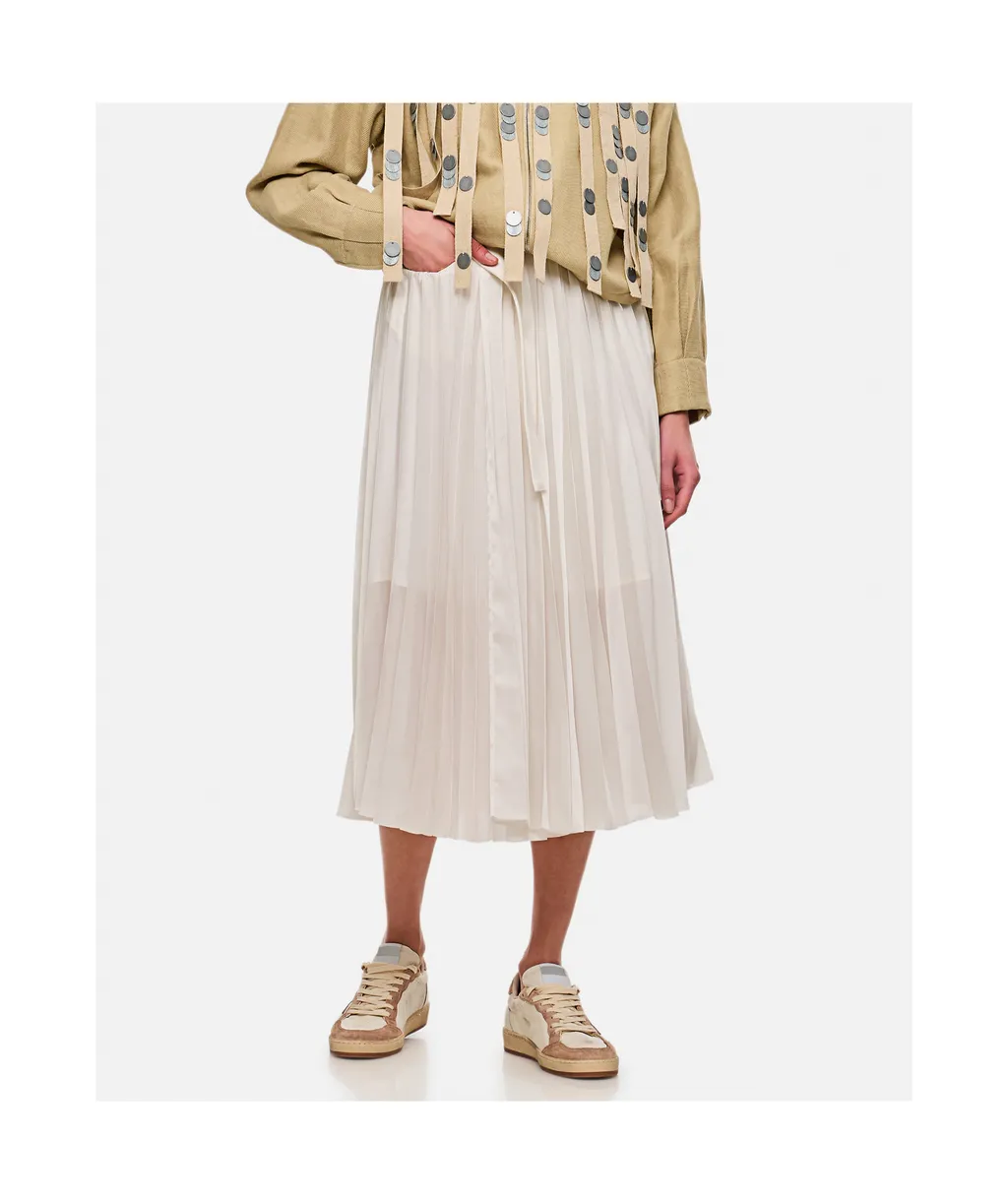 Pleated Midi Skirt