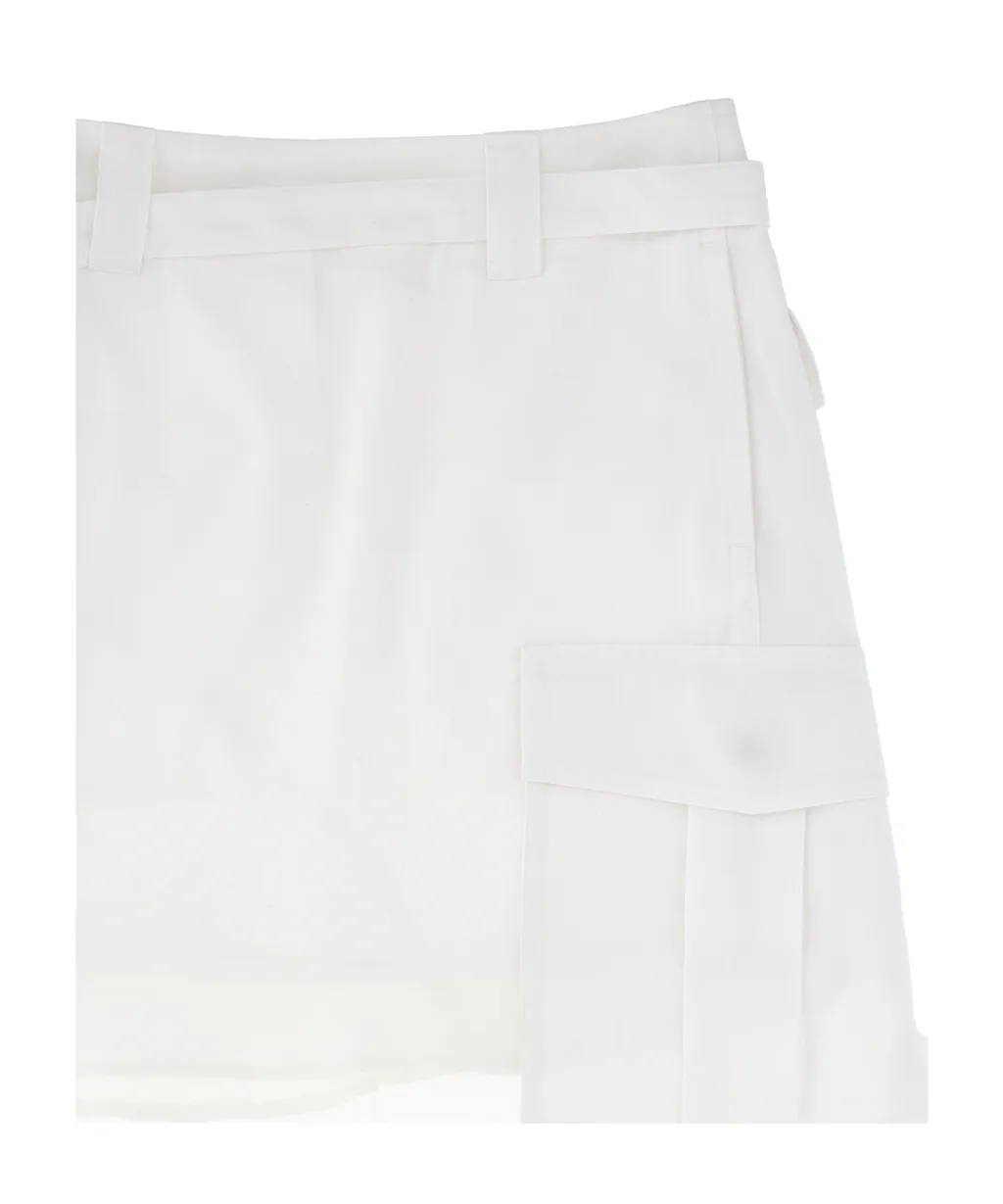 Asymmetric Hem Midi Skirt