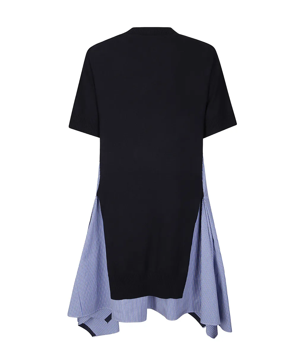 Poplin Stripe-Detail Dress