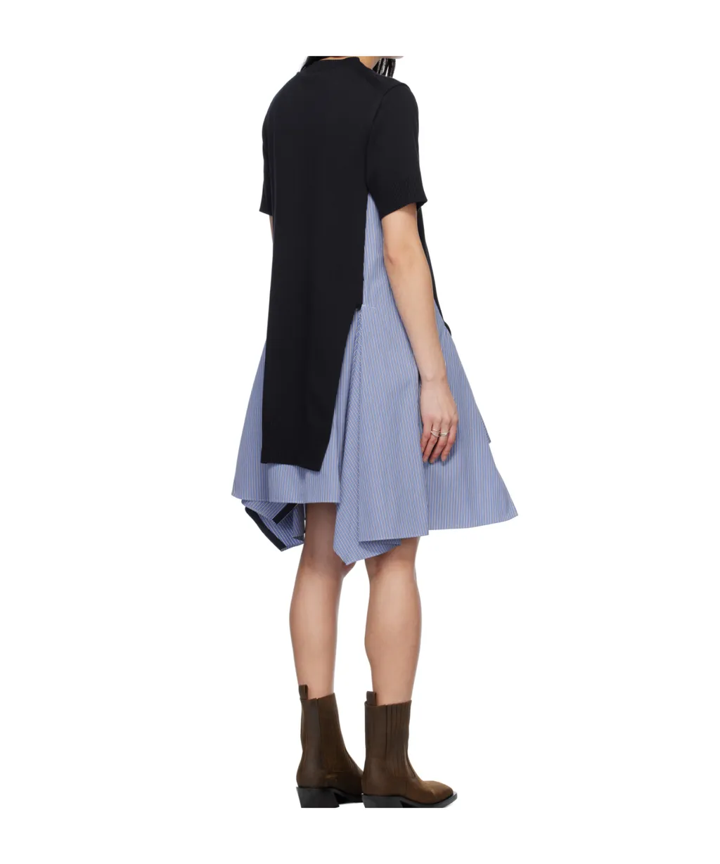 Poplin Stripe-Detail Dress