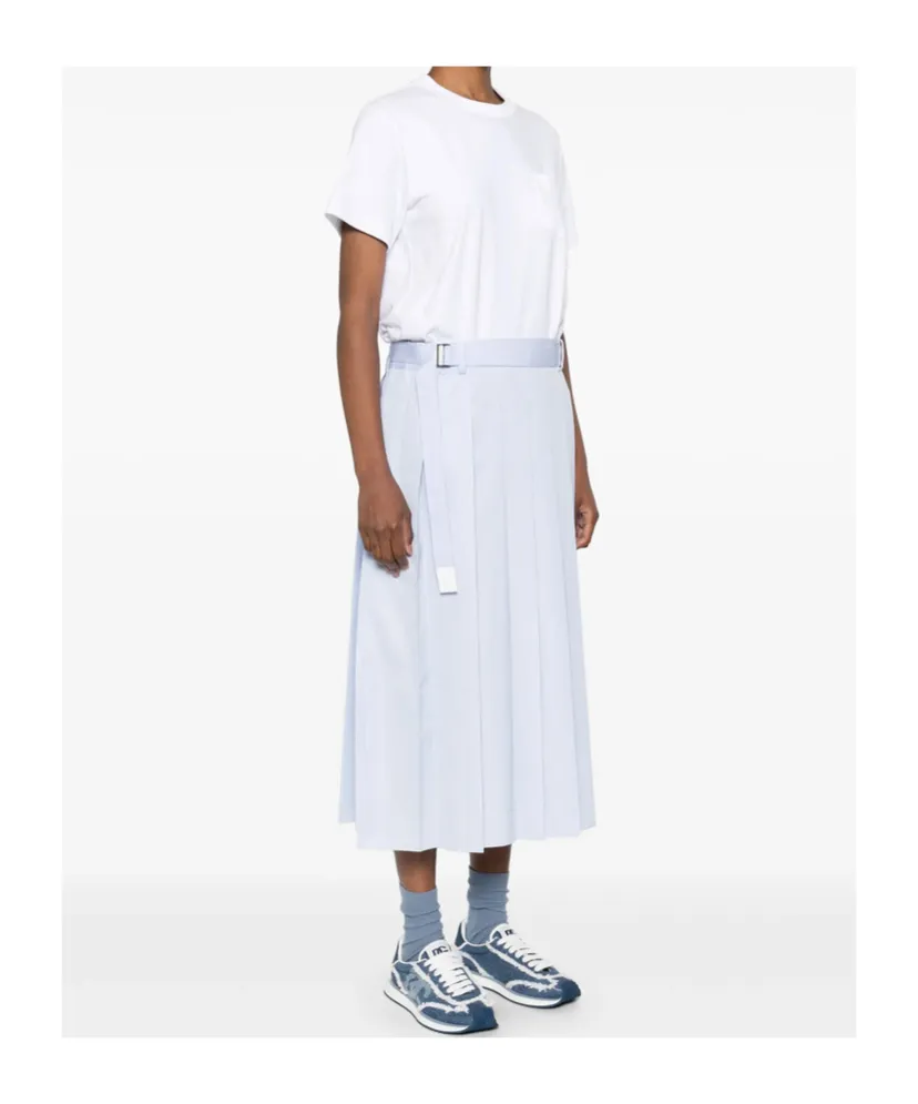 Poplin Jersey Midi Dress