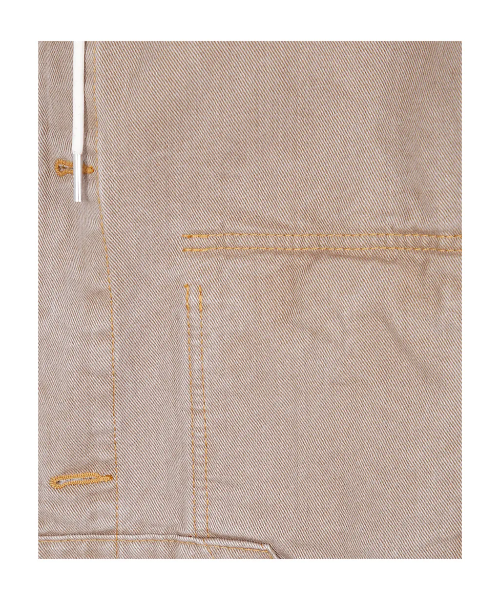 Zipped Denim Hoodie