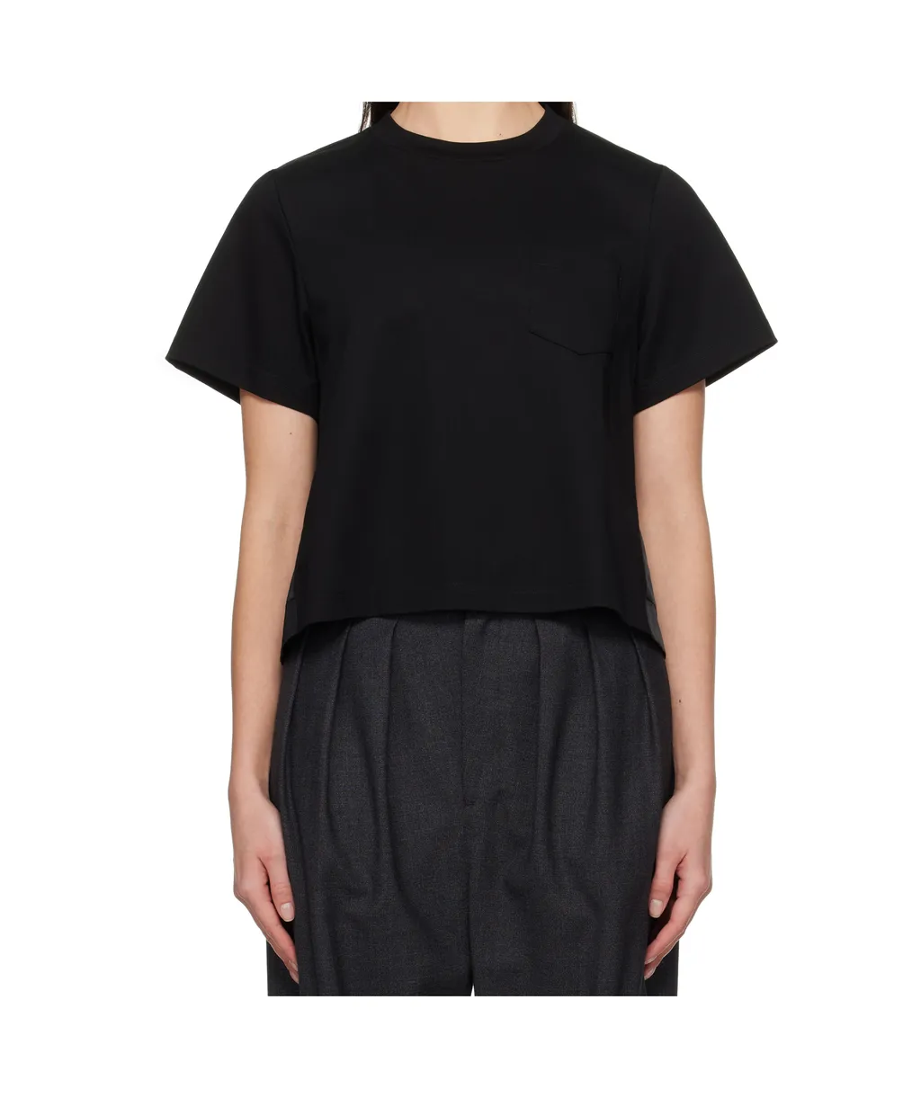 Short Sleeved Panelled Crewneck T-Shirt
