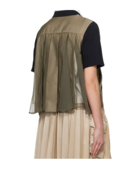 Spliced Round-Neck Sweater