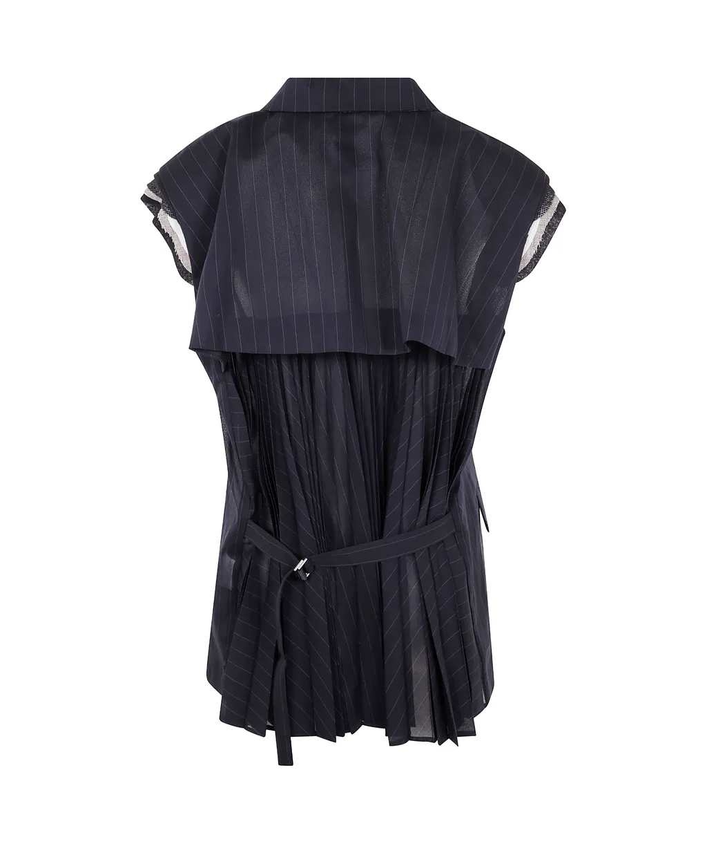 Storm Flap Pinstriped Waistcoat