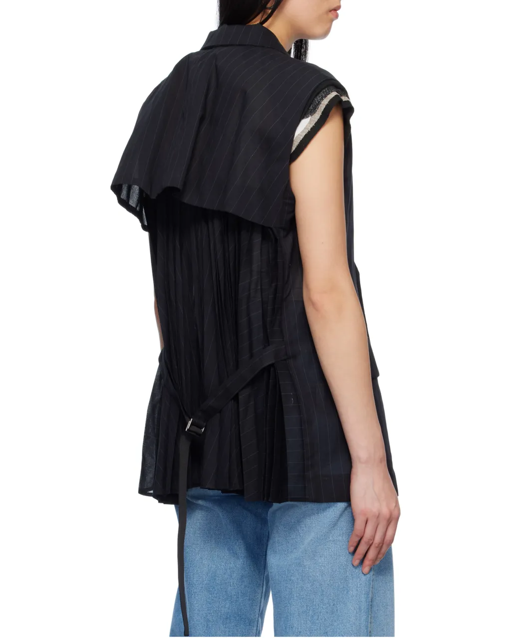 Storm Flap Pinstriped Waistcoat