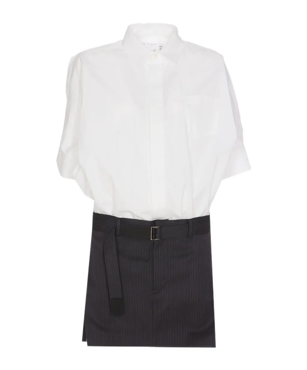 Belted Mini Shirt Dress