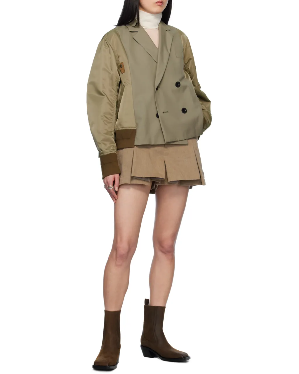Pleated Folded Shorts