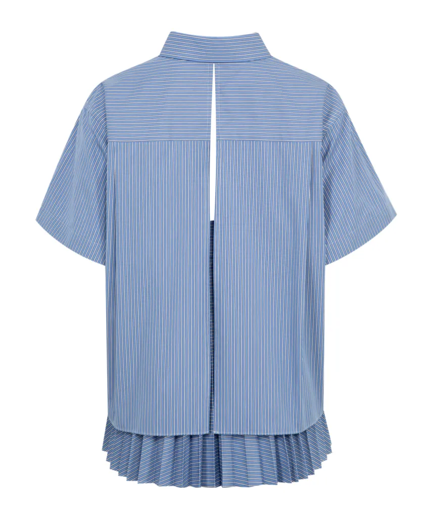 Striped Pleated Detail Shirt