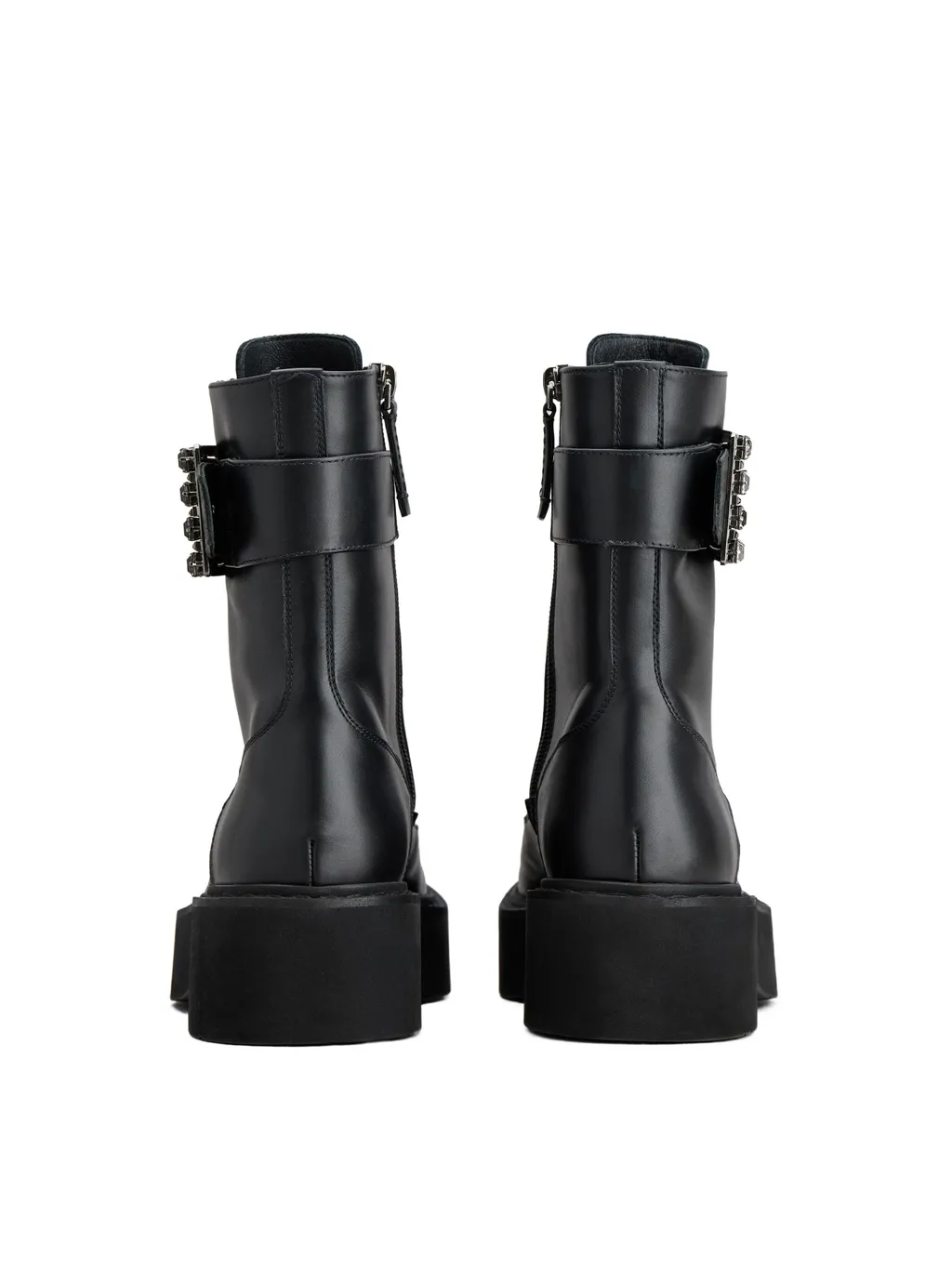 Viv' Ranger Embellished Buckle Combat Boots