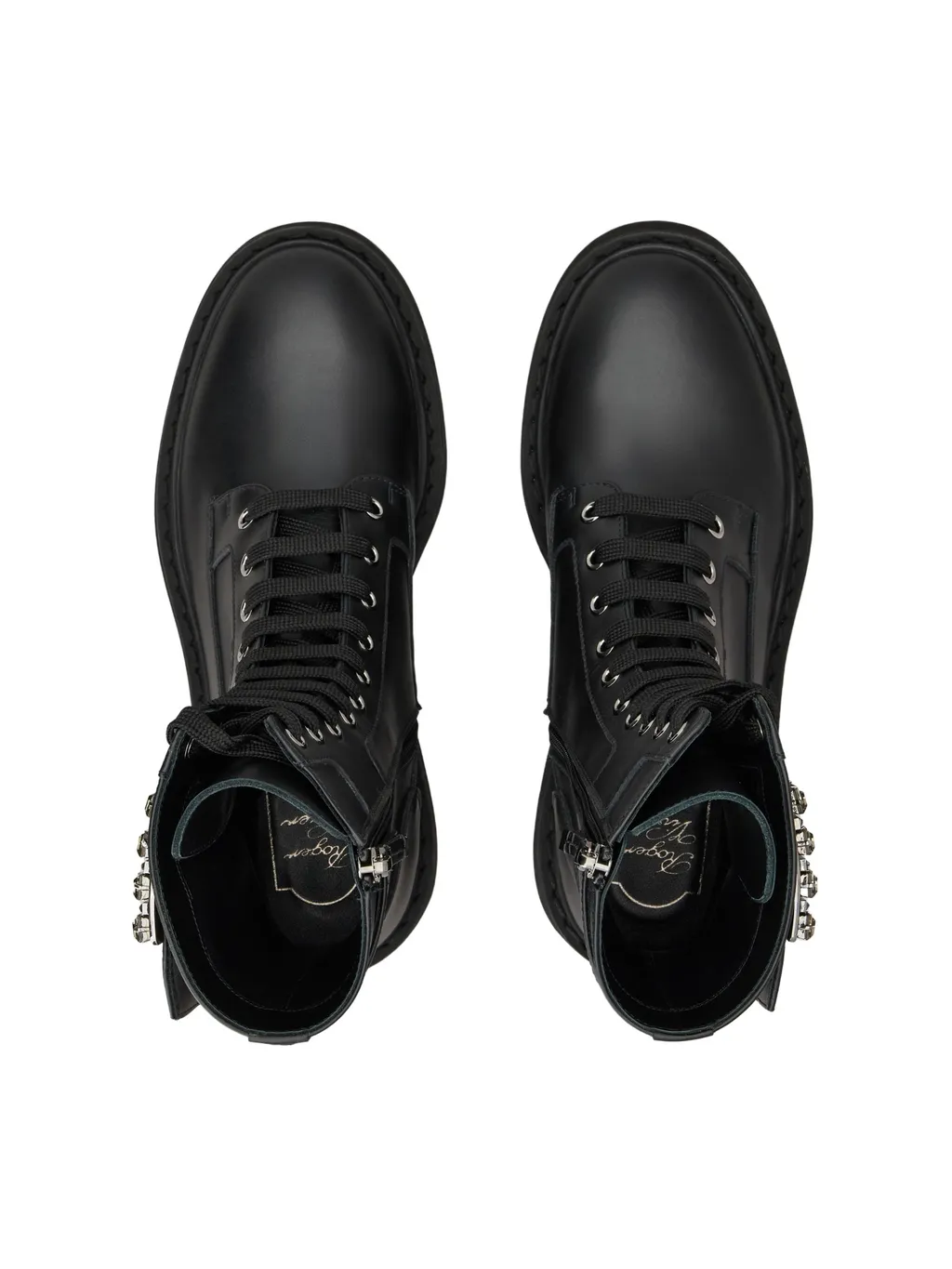 Viv' Ranger Embellished Buckle Combat Boots