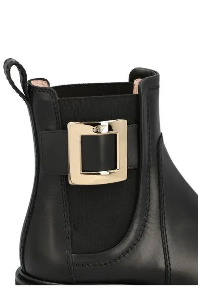 Logo Engraved Ankle Boots