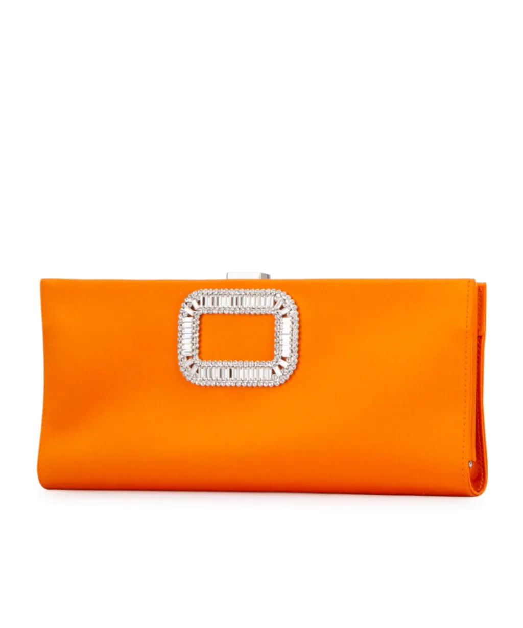 Buckle Embellished Clutch Bag