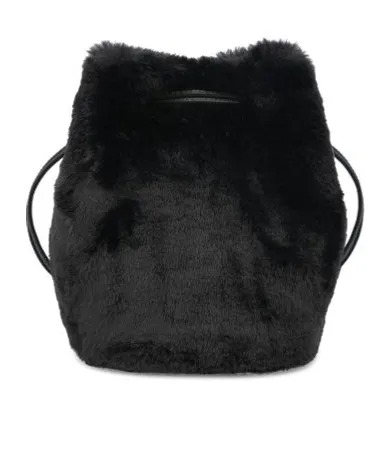 Buckle Embellished Drawstring Bucket Bag