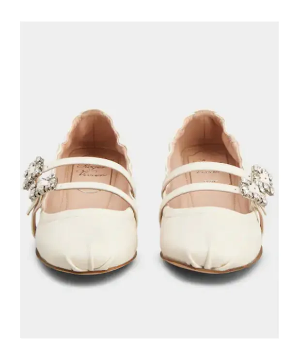 Strap Buckle Embellished Ballet Flats