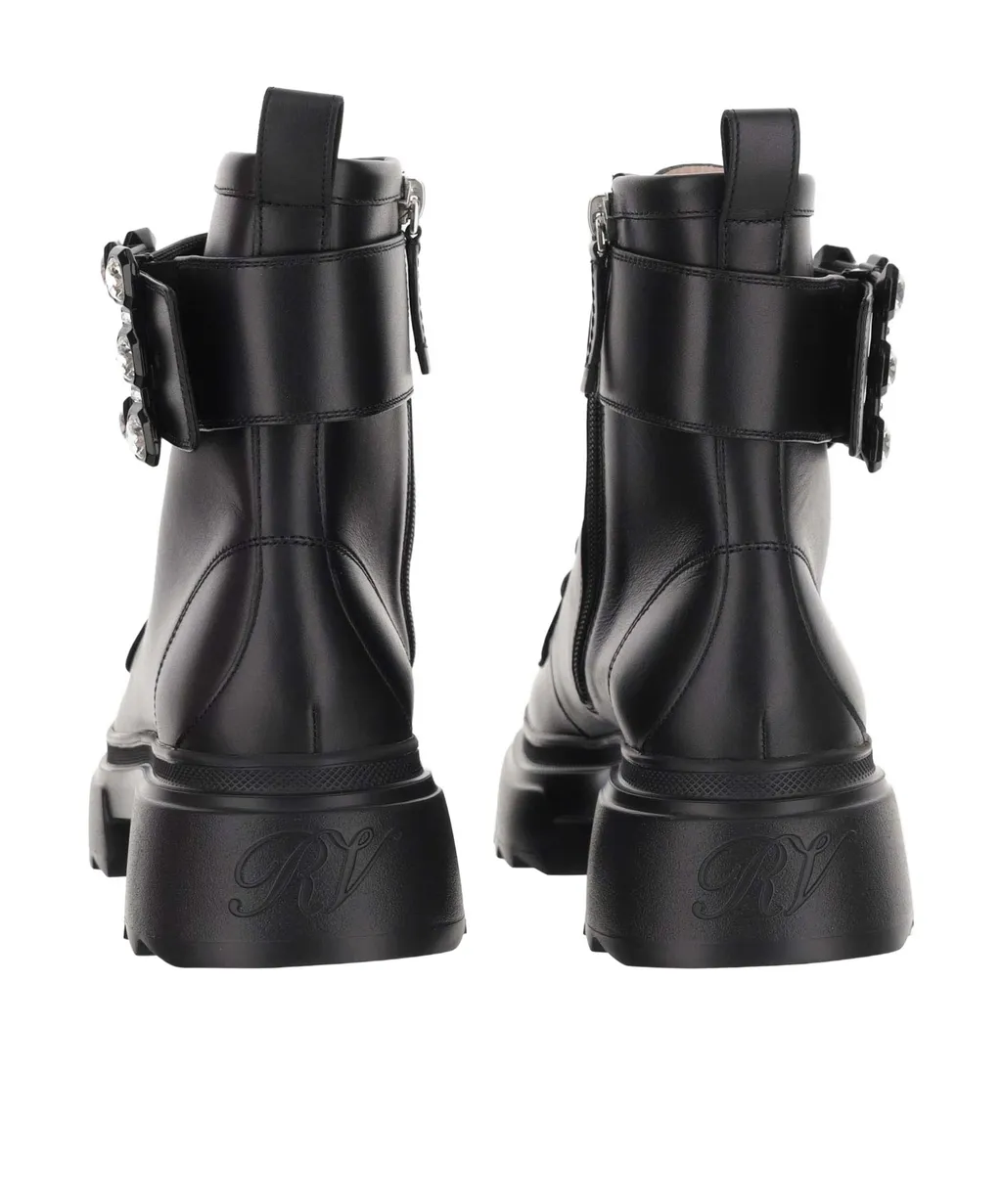 Embellished Lace-Up Boots
