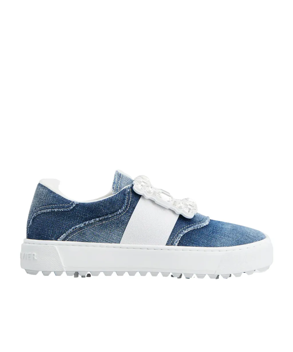 Very Vivier Strass Buckle Sneakers