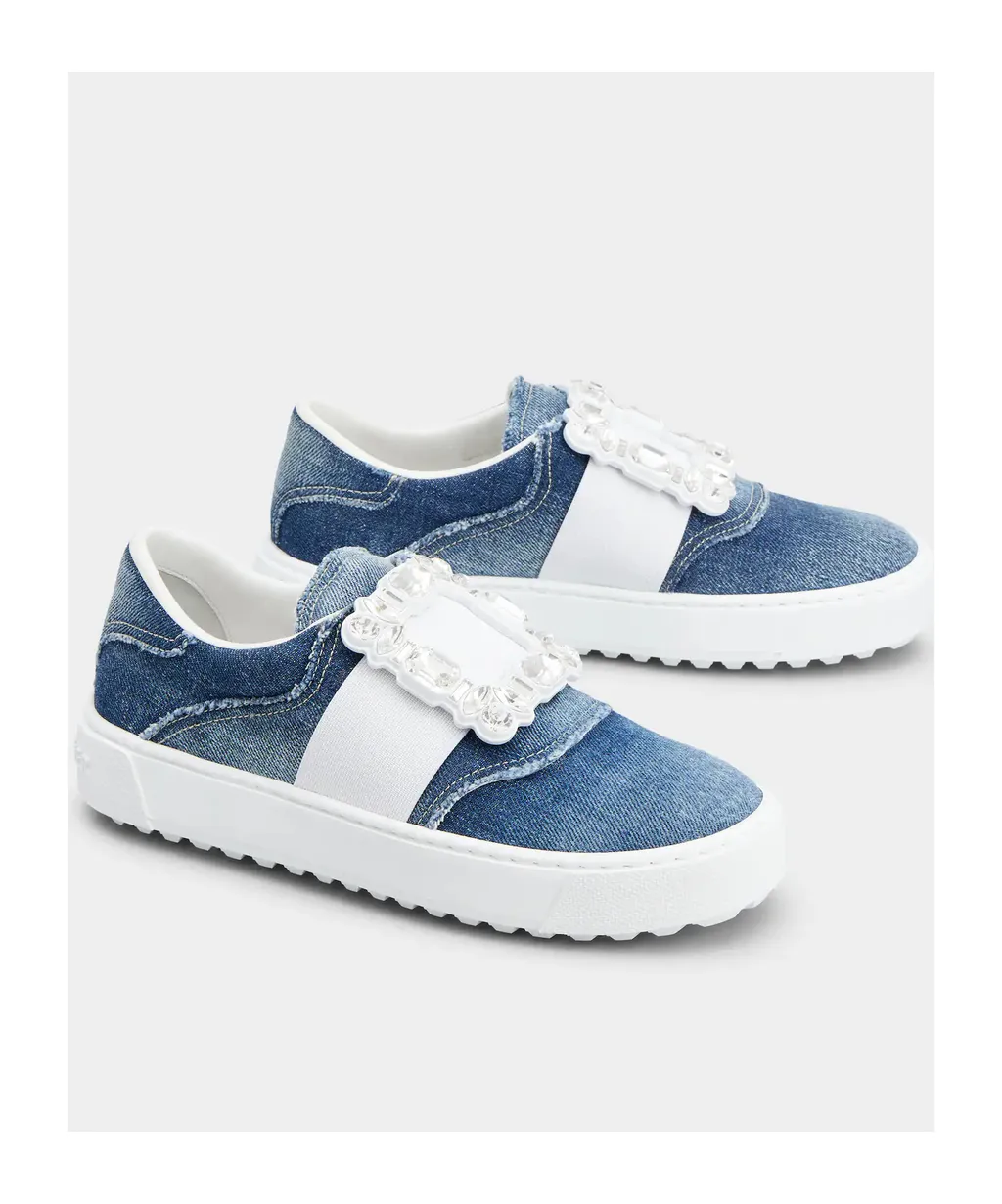 Very Vivier Strass Buckle Sneakers